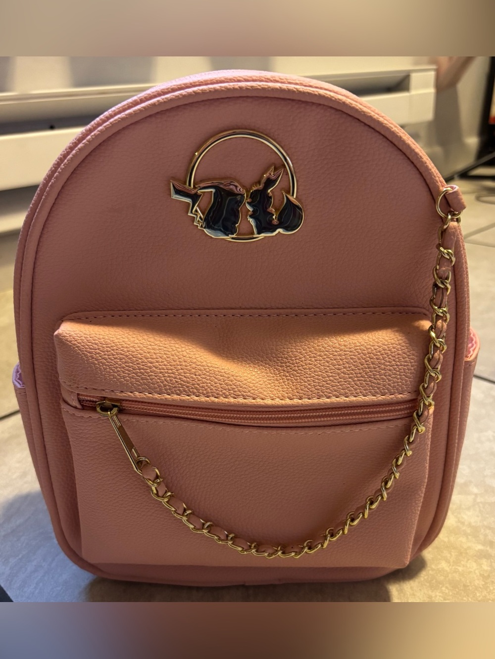 Pokemon Pikachu & Eevee Gold Chain Mini Backpack - Picture 2 of 8